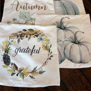 Autumn and Grateful Decorative Pillow Covers